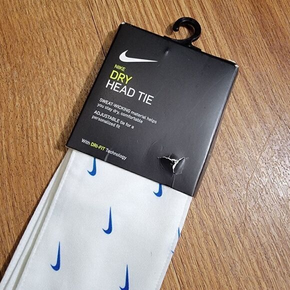 Nike Dry Head Tie White Red Blue USA Multi Swoosh All Over Printed Dri-Fit - Picture 2 of 5